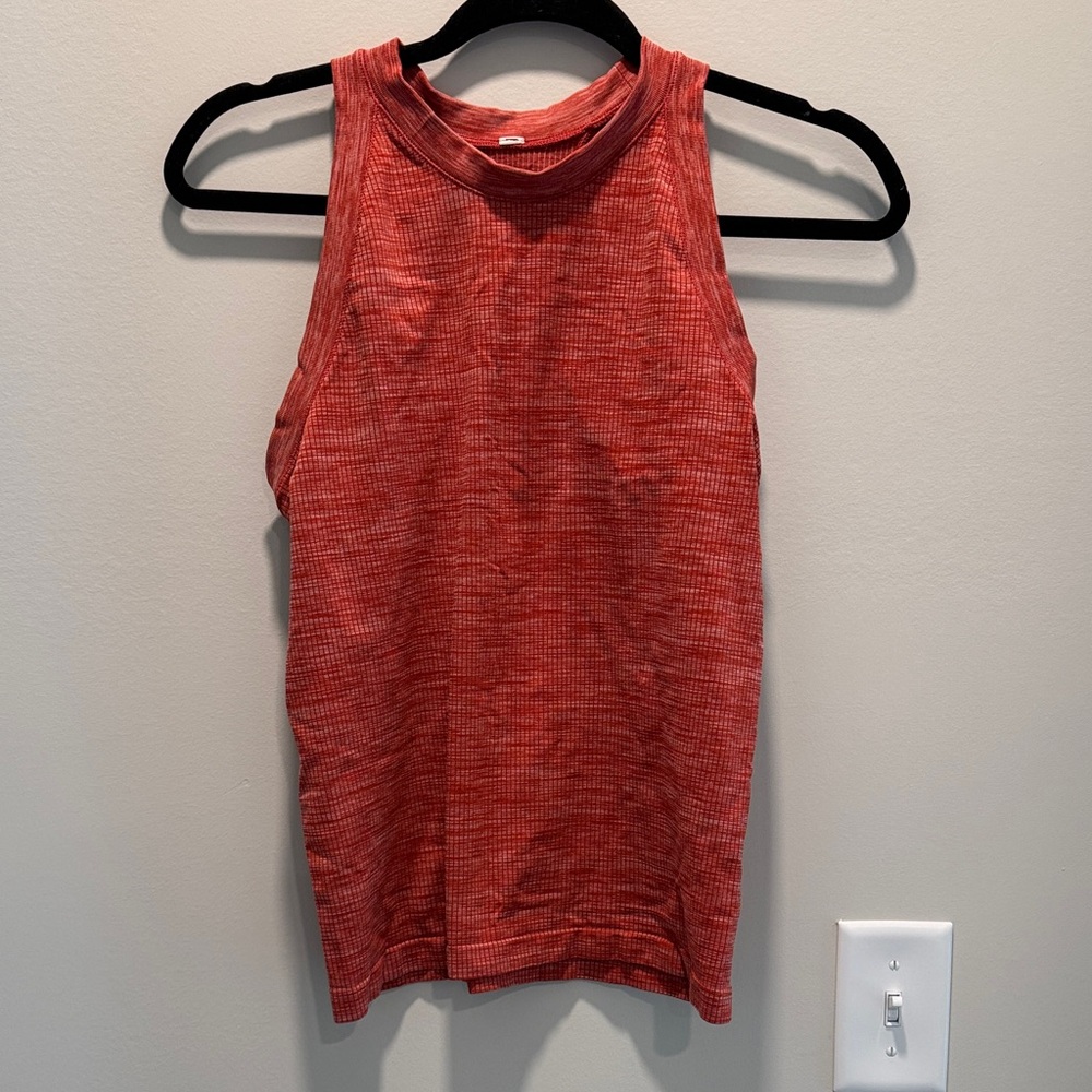 Athleta Brick Red Ribbed Tank Top
